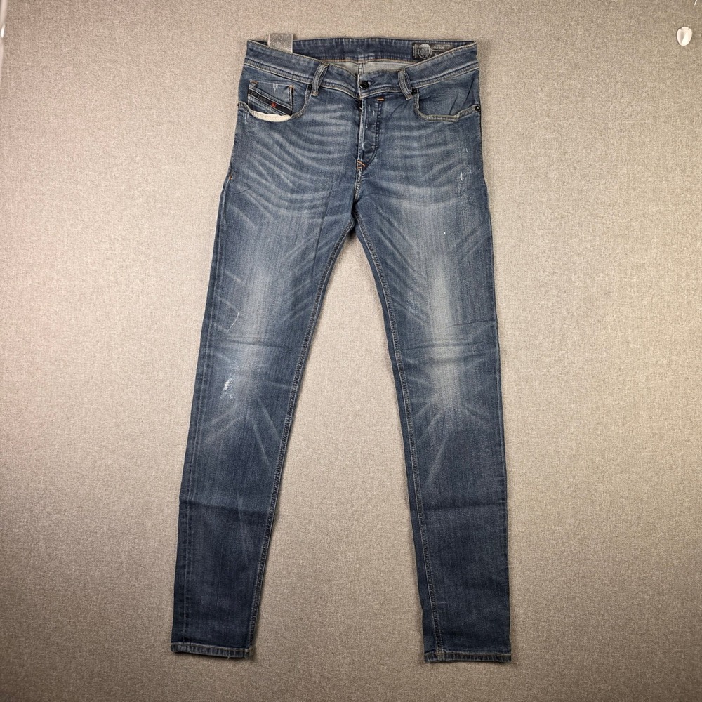 Diesel Sleenker Y2K Old Money Slim Skinny Jeans Mens 32x32 Blue Stretch Denim